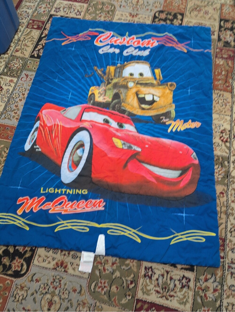 Disney Pixar Cars Lightning McQueen & Mater Comforter 57"x 42"  Custom Car Club